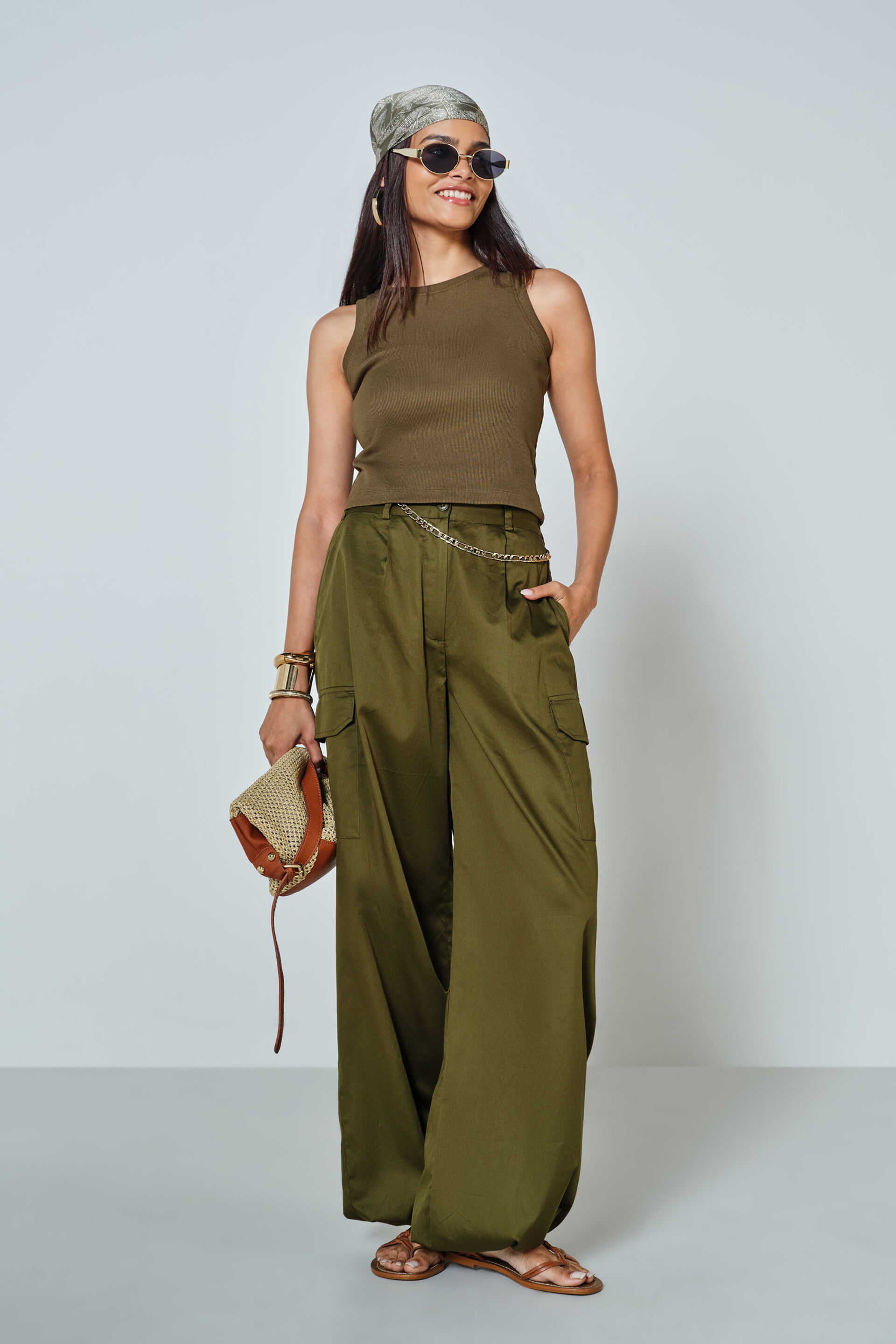 Everyday Basics Olive Top, Olive, image 3